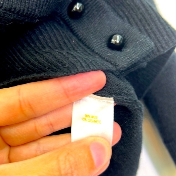 Kate spade - Kati Black Beaded Wool And Cashmere Button Up Cardigan Small - Picture 10 of 11